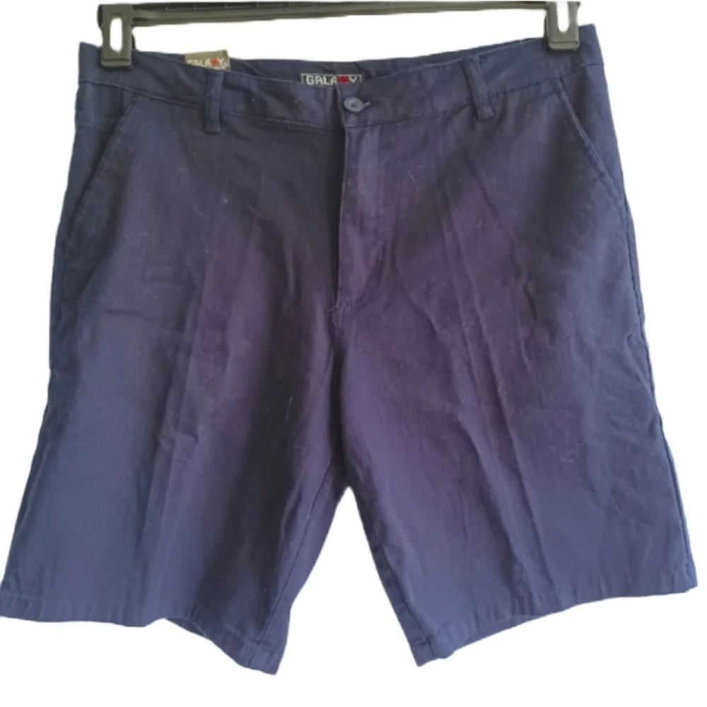 MEN'S GALAXY BY HARVIC FLAT FRONT STRETCH CHINO SHORTS SIZE 32 NWT